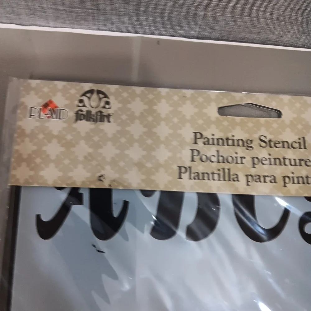 Plaid FolkArt‎ Alphabet Letter Stencils Reusable Painting Craft Sign Making
